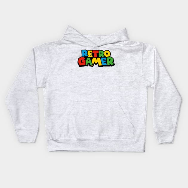 Retro Gamer (N64 font) Kids Hoodie by conform